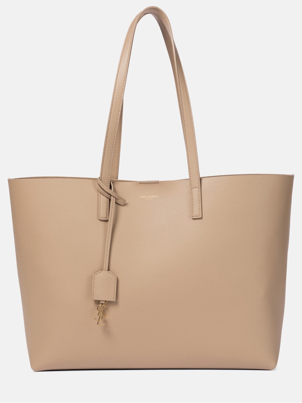 Saint Laurent East West tote in dark beige